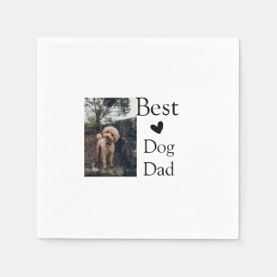 Enkelt färgat djur tillför namn foto hund pappa-gå pappersservett