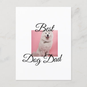 Enkelt färgat djur tillför namn foto hund Pappa-gå Vykort