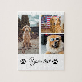 Enkelt färgat djur tillför namn fotokollage pussel