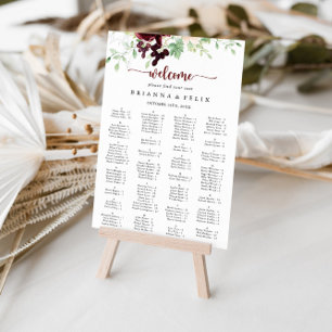 Enkelt, färgfyllt, klassiskt, alfabetiskt sittning poster