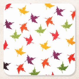 Enkelt färglöst Löv hösten Löv Underlägg Papper Kvadrat