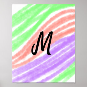 Enkelt färgstark lägger till namn-bilden poster