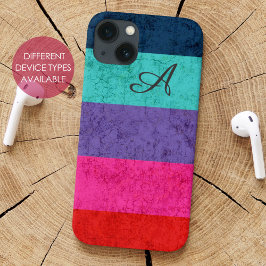 Enkelt färgstarkt Monogram för Rand mönster Strukt