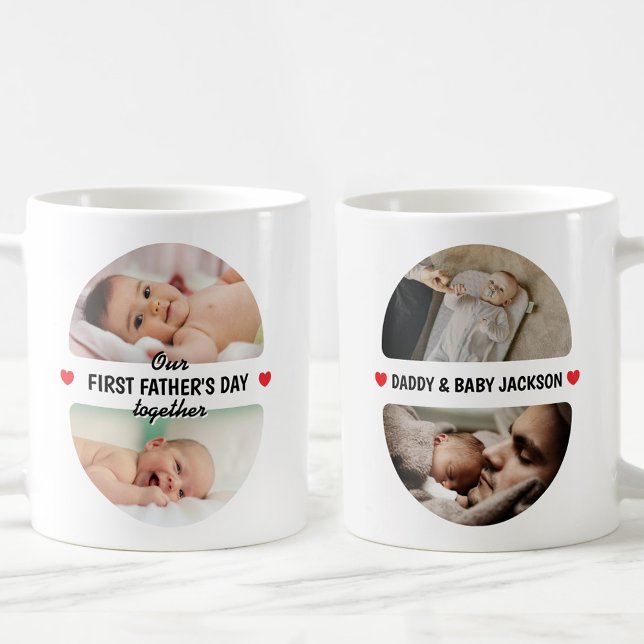 Enkelt Fars Dag Ägg-Inspirerat 4-Foto Kaffemugg (Skapare uppladdad)