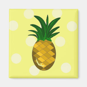 Enkelt färsk ananas magnet