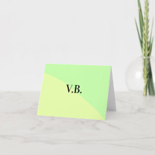 Enkelt fast färg lägger till namn-text i monogram tack kort