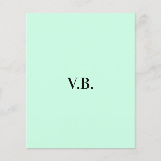 Enkelt fast färg lägger till namn text monogram ka flygblad (Framsidan)