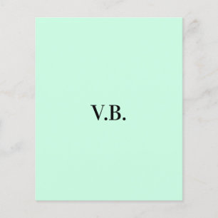 Enkelt fast färg lägger till namn text monogram ka flygblad