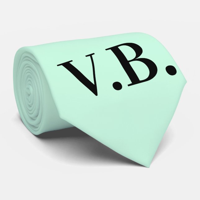 Enkelt fast färg lägger till namn-textmonogram pro slips (Rullad)