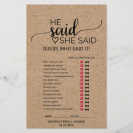 Enkelt fejk Kraft Han sa hon sa spel