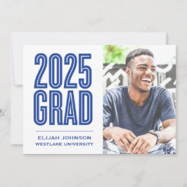 ENKELT FET 2025 GRAD PHOTO STUDENTEN INVITATION INBJUDNINGAR