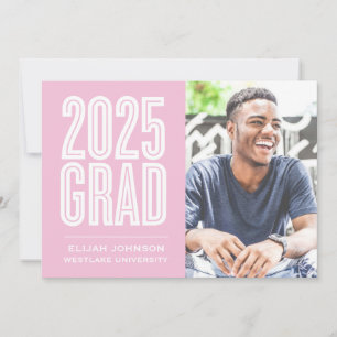ENKELT FET 2025 GRAD PHOTO STUDENTEN INVITATION INBJUDNINGAR