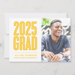 ENKELT FET 2025 GRAD PHOTO STUDENTEN INVITATION INBJUDNINGAR