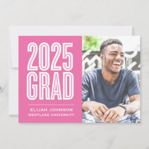 ENKELT FET 2025 GRAD PHOTO STUDENTEN INVITATION INBJUDNINGAR