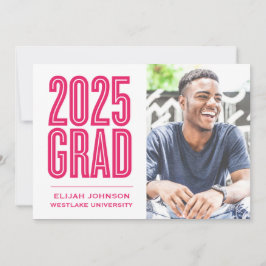 ENKELT FET 2025 GRAD PHOTO STUDENTEN INVITATION INBJUDNINGAR