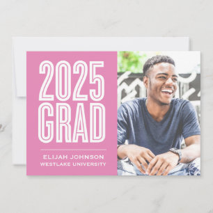 ENKELT FET 2025 GRAD PHOTO STUDENTEN INVITATION INBJUDNINGAR