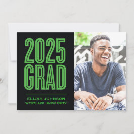 ENKELT FET 2025 GRAD PHOTO STUDENTEN INVITATION INBJUDNINGAR
