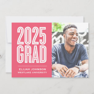 ENKELT FET 2025 GRAD PHOTO STUDENTEN INVITATION INBJUDNINGAR