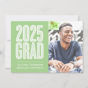 ENKELT FET 2025 GRAD PHOTO STUDENTEN INVITATION INBJUDNINGAR