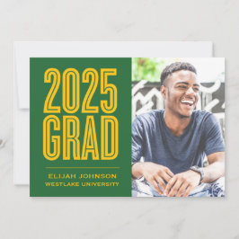 ENKELT FET 2025 GRAD PHOTO STUDENTEN INVITATION INBJUDNINGAR