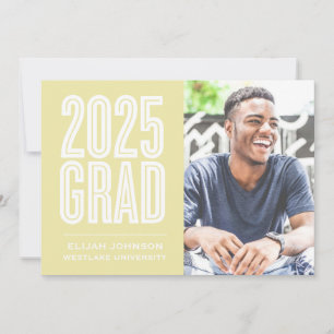 ENKELT FET 2025 GRAD PHOTO STUDENTEN INVITATION INBJUDNINGAR