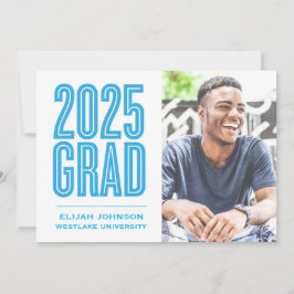 ENKELT FET 2025 GRAD PHOTO STUDENTEN INVITATION INBJUDNINGAR