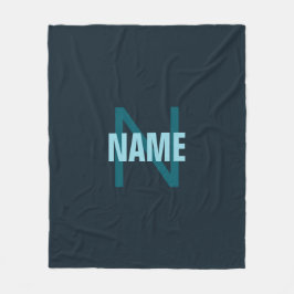 Enkelt fet Anpassade Monogrammed Namn Fleecefilt