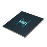 Enkelt fet Anpassade Monogrammed Namn Kakelplatta<br><div class="desc">Anpassade namn monogram,  redigera som du vill.</div>