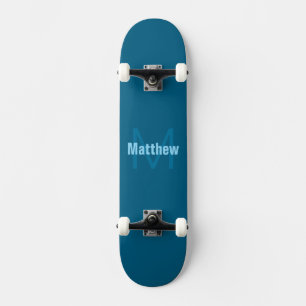Enkelt fet Anpassade Monogrammed Namn Mini Skateboard Bräda 18,5 Cm
