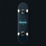 Enkelt fet Anpassade Monogrammed Namn Mini Skateboard Bräda 18,5 Cm<br><div class="desc">Anpassade namn monogram,  redigera som du vill.</div>