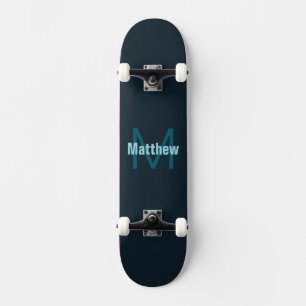 Enkelt fet Anpassade Monogrammed Namn Mini Skateboard Bräda 18,5 Cm