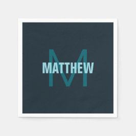 Enkelt fet Anpassade Monogrammed Namn Pappersservett