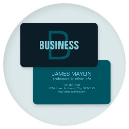 Enkelt fet Anpassade Monogrammed Namn Visitkort