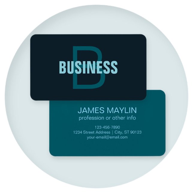 Enkelt fet Anpassade Monogrammed Namn Visitkort (Skapare uppladdad)