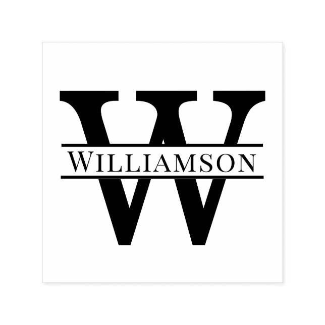 Enkelt, fet, första monogram Namn #1 Självfärgande Stämpel (Design)