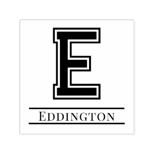 Enkelt, fet, första monogram Namn #5 Självfärgande Stämpel