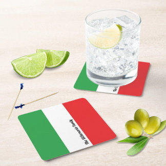 Enkelt fet italiensk Personlig, fyrkant Papper Underlägg Papper Kvadrat