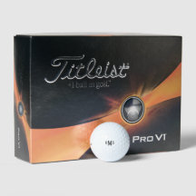 Enkelt fet teckensnittsmonogram Titleist Pro V1