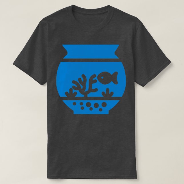 Enkelt fiskskålblått t shirt (Design framsida)