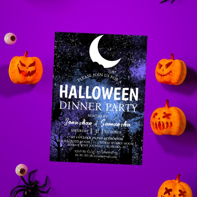 Enkelt Fladdermus hela måndagsmorgonen Halloween P Inbjudningar (Skapare uppladdad)