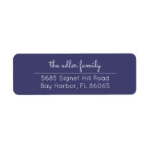 Enkelt flaggat och vitt returadressetikett