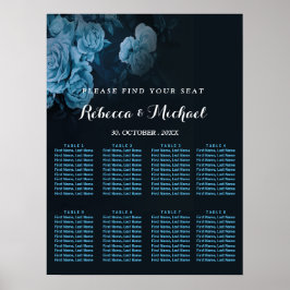 Enkelt Flora Guld Geometric Ram Poster