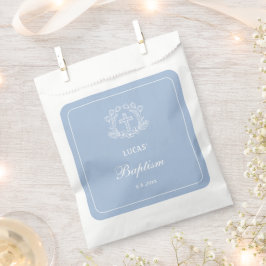 Enkelt Floral Cross på ljusblå aptism