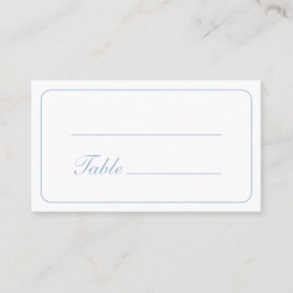 Enkelt Floral Cross på ljusblå aptism Placeringskort