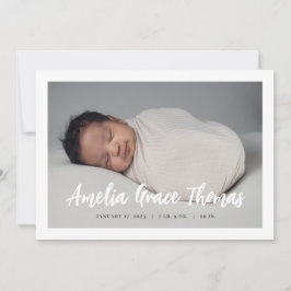 Enkelt födelsemeddelande inbjudningar