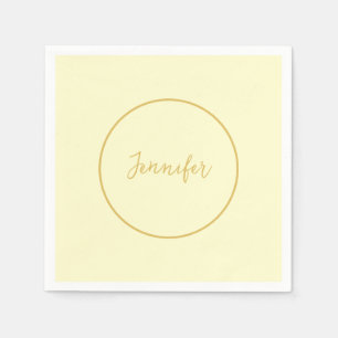 Enkelt för den moderna calligrafiklasten Guld & Cr Pappersservett