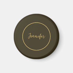 Enkelt för den moderna Guld-Färg-calligrafiklätten Magnet