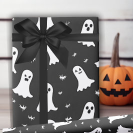 Enkelt förändrad Spöken Black och White Halloween Presentpapper