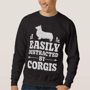 Enkelt fördelad av Corgis Funny Corgi Hund Lång Ärmad Tröja