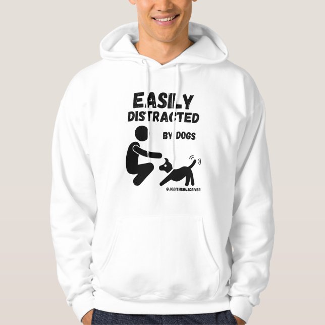 Enkelt fördelad av Hundar Hoodie (Framsida)
